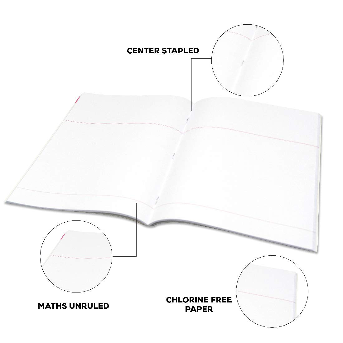 Classmate Maths Unruled Soft Bound Notebook | 240 x 180 mm