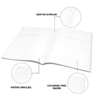 Classmate Maths Unruled Hard Bound Notebook | 172 Pages | 190 x 155
