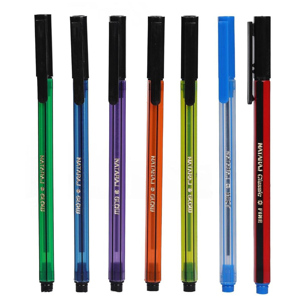 Nataraj Glow Ball Pen | Blue Ink Smooth Writing Ball Pen