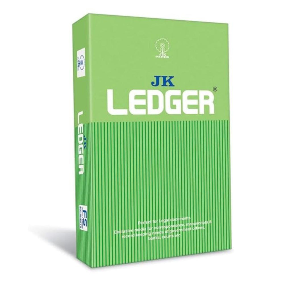 JK Ledger Green Paper FS – 90 GSM, 500 Sheets (1 Ream)