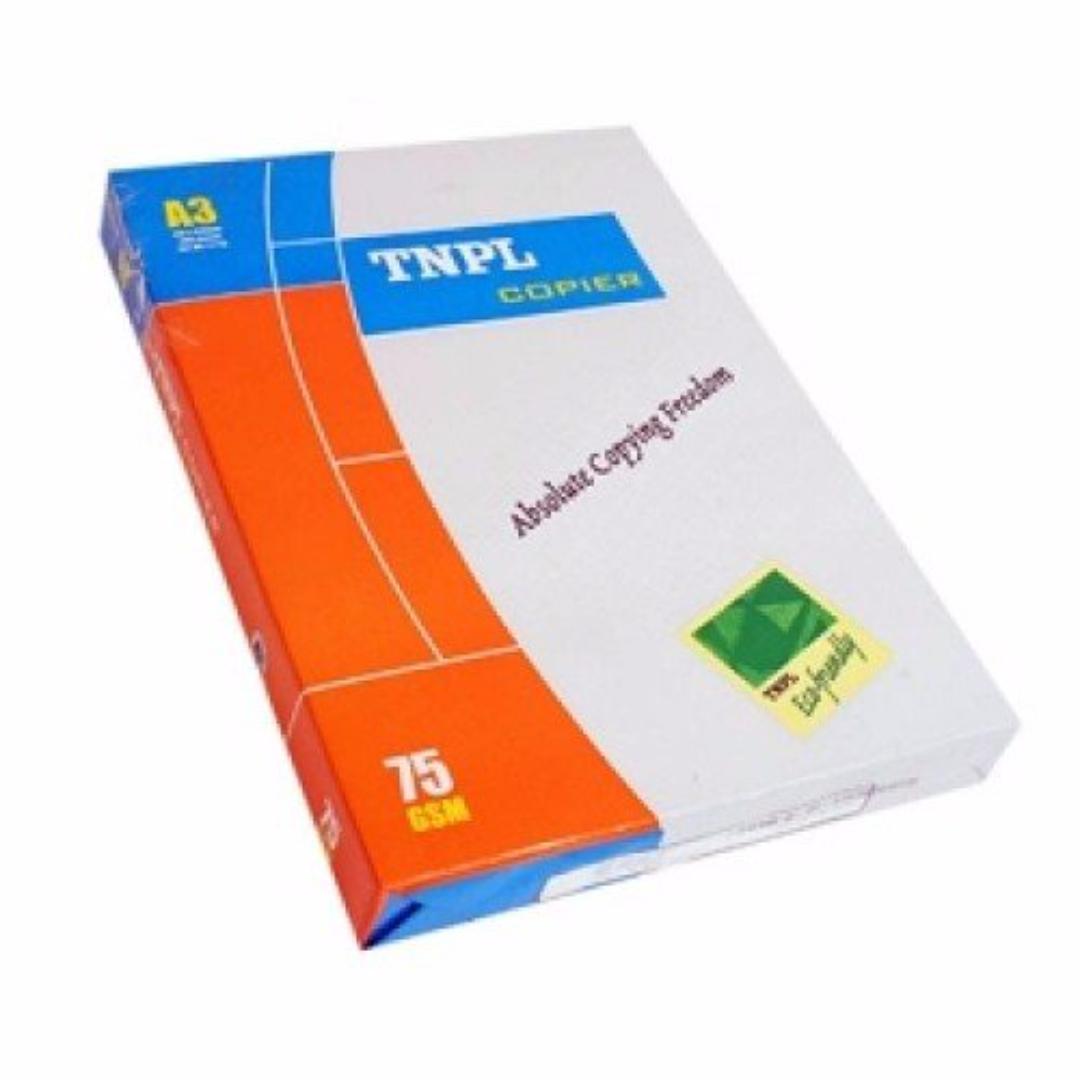 TNPL A3 Copier Paper 75 GSM White | 500 Sheets per Ream, Pack of 5