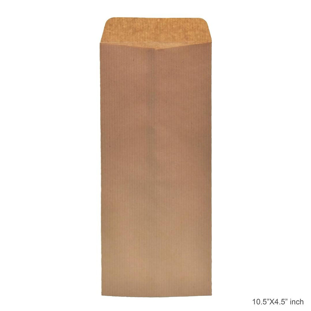 Cubic Brown Cheque Envelopes | 10.5" × 4.5" Kraft Mailing Covers (Pack of 200)