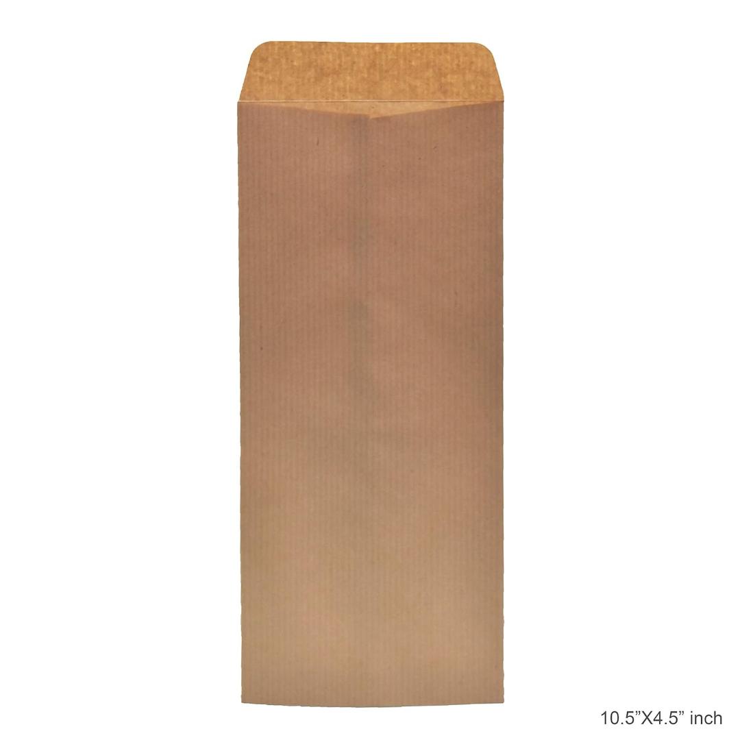 Cubic Brown Cheque Envelopes | 10.5" × 4.5" Kraft Mailing Covers (Pack of 200)