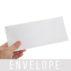 Cubic White Envelope | 9.5" × 4.5" Self-Adhesive Mailing Envelopes (Pack of 50)