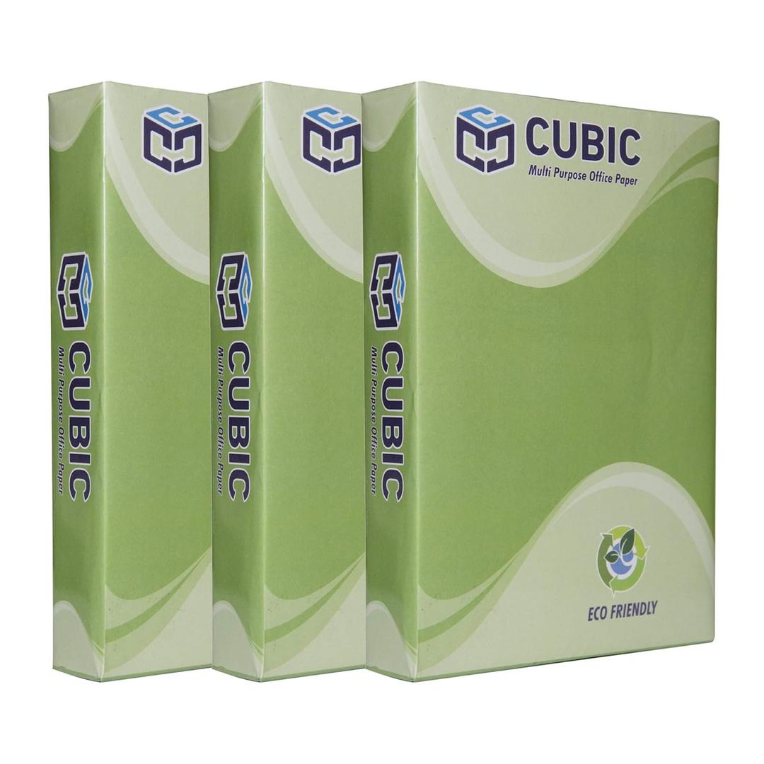 CUBIC A4 Copier Paper 70 GSM – 500 Sheets, Pack of 3