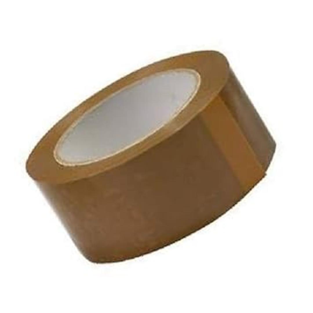 Brown Packing Tape 1" x 35mtr | Strong Adhesive | Pack of 12 Rolls