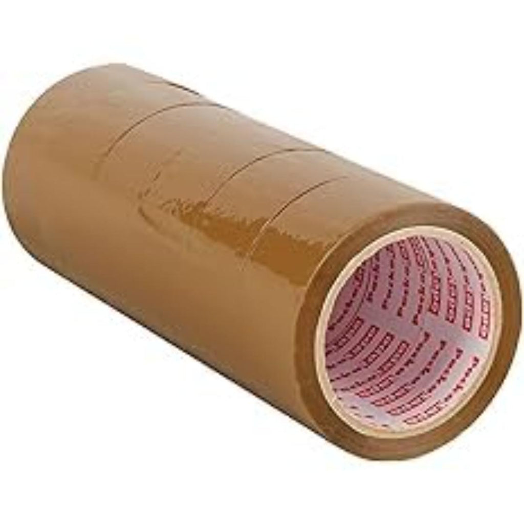 Brown BOPP Packing Tape 2 Inch x 35m | Heavy-Duty Tape | Pack of 6