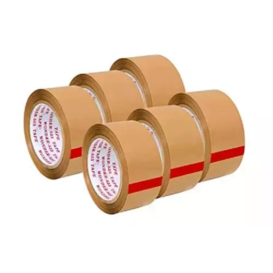 Brown Packing Tape 2" x 100m | Strong Adhesive Cello Tape | Pack of 6