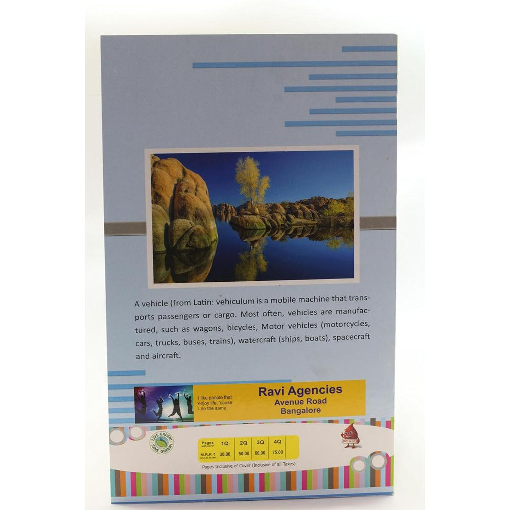 Ravi Long Size Notebook | Unruled | Soft Bound | 80 Pages | Pack of 12