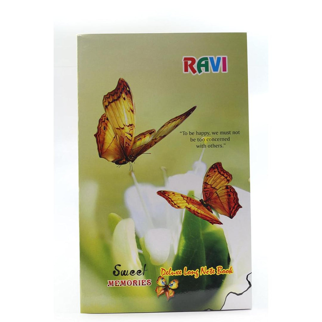 Ravi Long Size Notebook | Unruled | Soft Bound | 80 Pages | Pack of 12