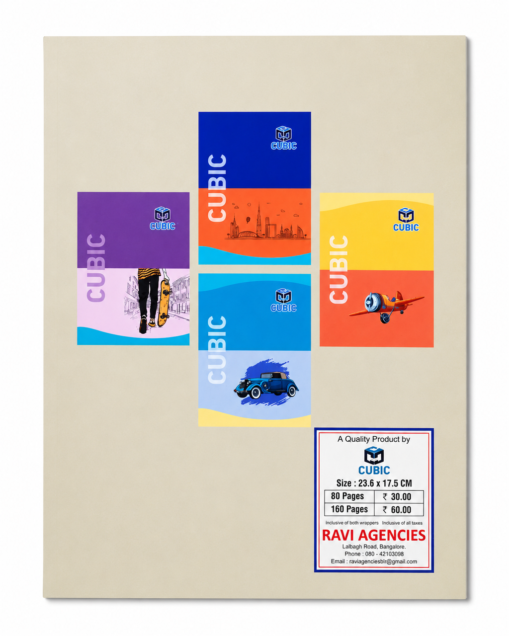 CUBIC| King Size| Soft Bound| Ruled| Multiple Pages