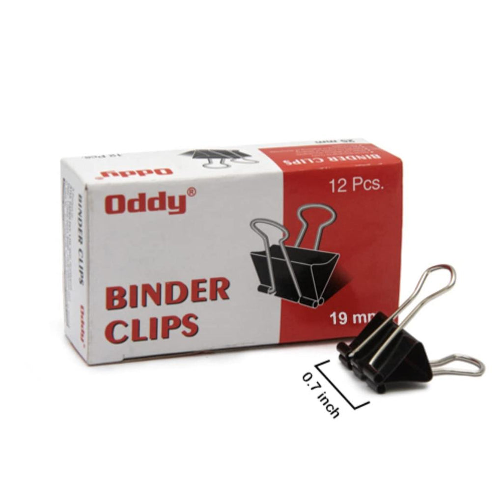 Oddy Binder Clips | 19mm | Nickel Plated | Pack of 12