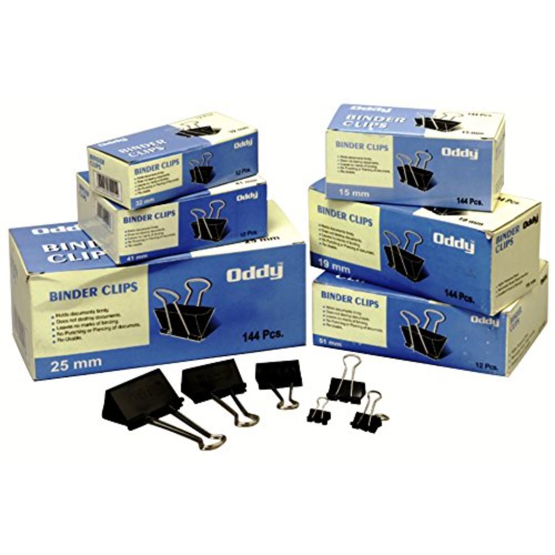 Oddy Binder Clips | 41mm | Set of 3 Dozen (36 Pcs)
