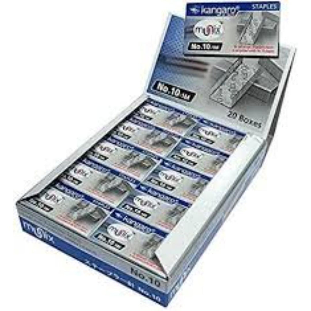 Kangaro No.10-1M Staple Pins | Heavy Duty Steel Wire | Pack of 20