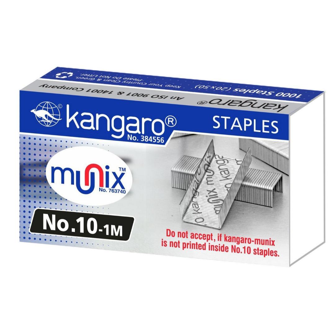 Kangaro No.10-1M Staple Pins | Heavy Duty Steel Wire | Pack of 20