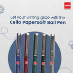 Cello | Papersoft Ball Pen Blue | Pack of 10