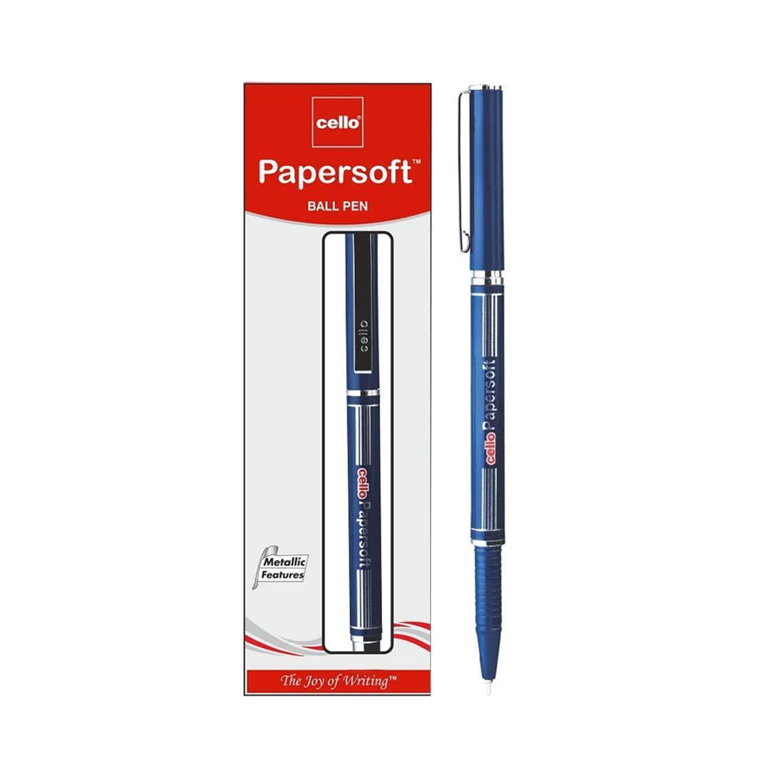 Cello | Papersoft Ball Pen Blue | Pack of 10