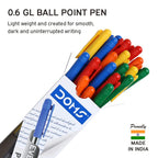 Doms DF 0.6 GL Ball Point Pens | Blue Ink | Smooth Writing | Pack of 40