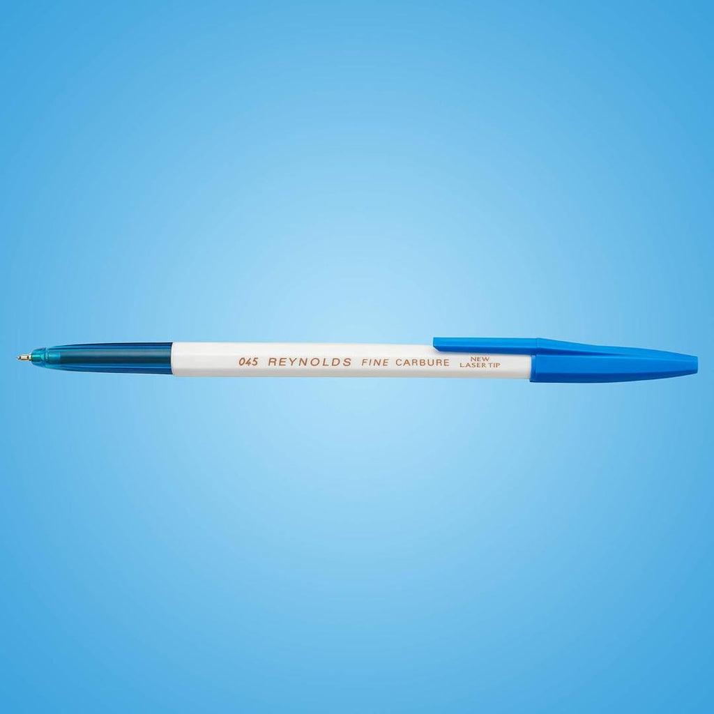 Reynolds 045 Fine Carbure Ball Pens | Blue Ink | Smooth Writing | Pack of 10