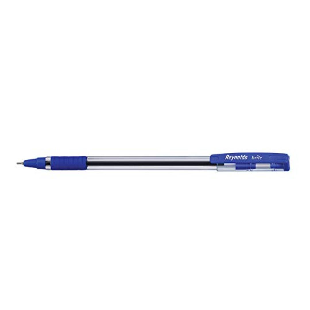 Reynolds Brite 0.7mm Ball Pens | Blue Ink | Smooth Writing | Pack of 40