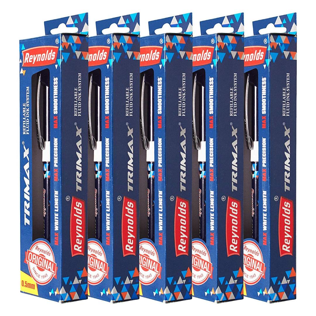 Reynolds Trimax Gel Ink Rollerball Pens | Blue Ink | Pack of 2