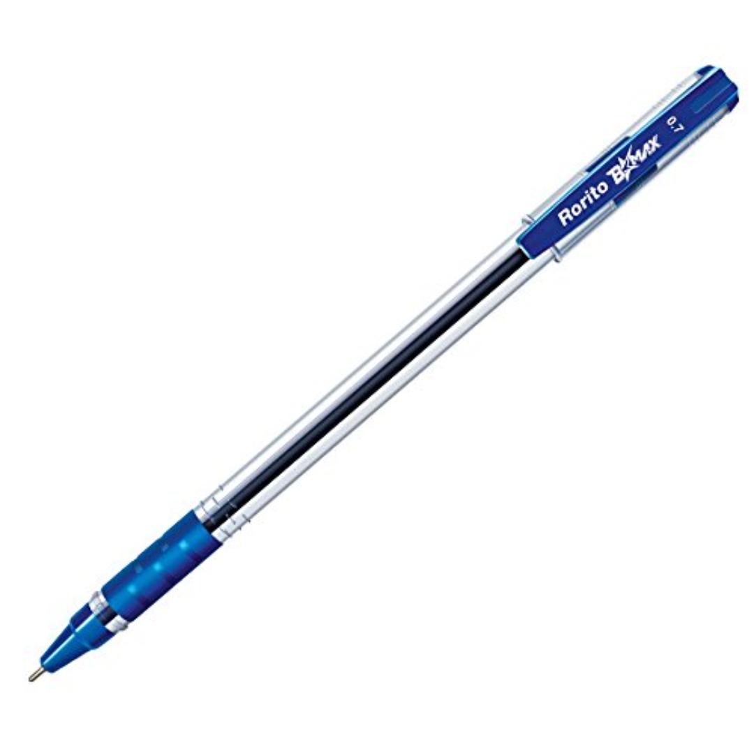 Rorito B Max Ball Point Pens | Blue Ink | Smooth Bright Writing | Pack of 5
