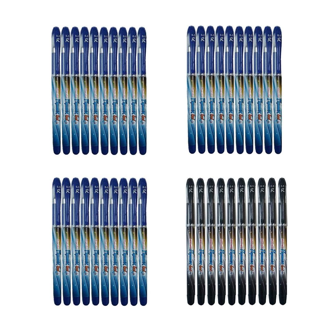 Rorito Flymax Gel Pens | Blue Ink | Fine Point Smooth Writing | Pack of 20