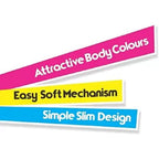 Flair Ezee Click Ball Pens | Blue Ink | Retractable 0.7–1mm Tip | Jar Pack of 25