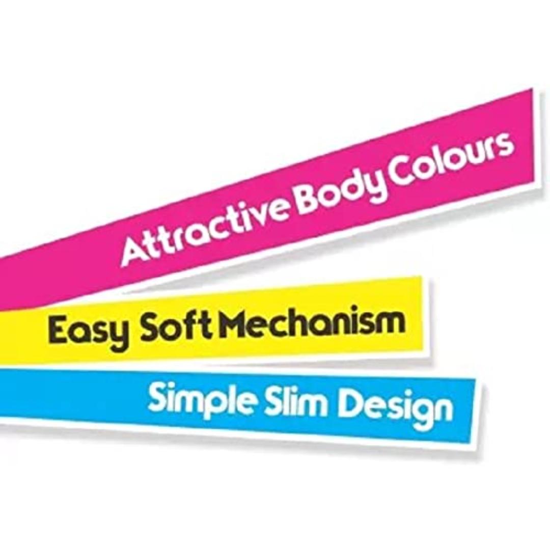 Flair Ezee Click Ball Pens | Blue Ink | Retractable 0.7–1mm Tip | Jar Pack of 25