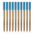 Flair Woody Ball Pens | Blue Ink | 0.7mm Smooth Writing | Box Pack of 10