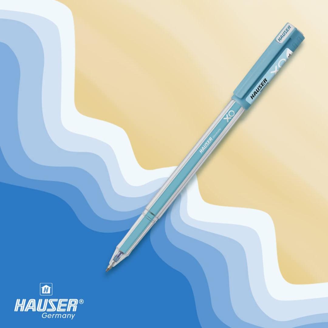 Hauser XO Jumbo Gel Pens | Blue Ink | Smooth Waterproof | Box Pack of 10