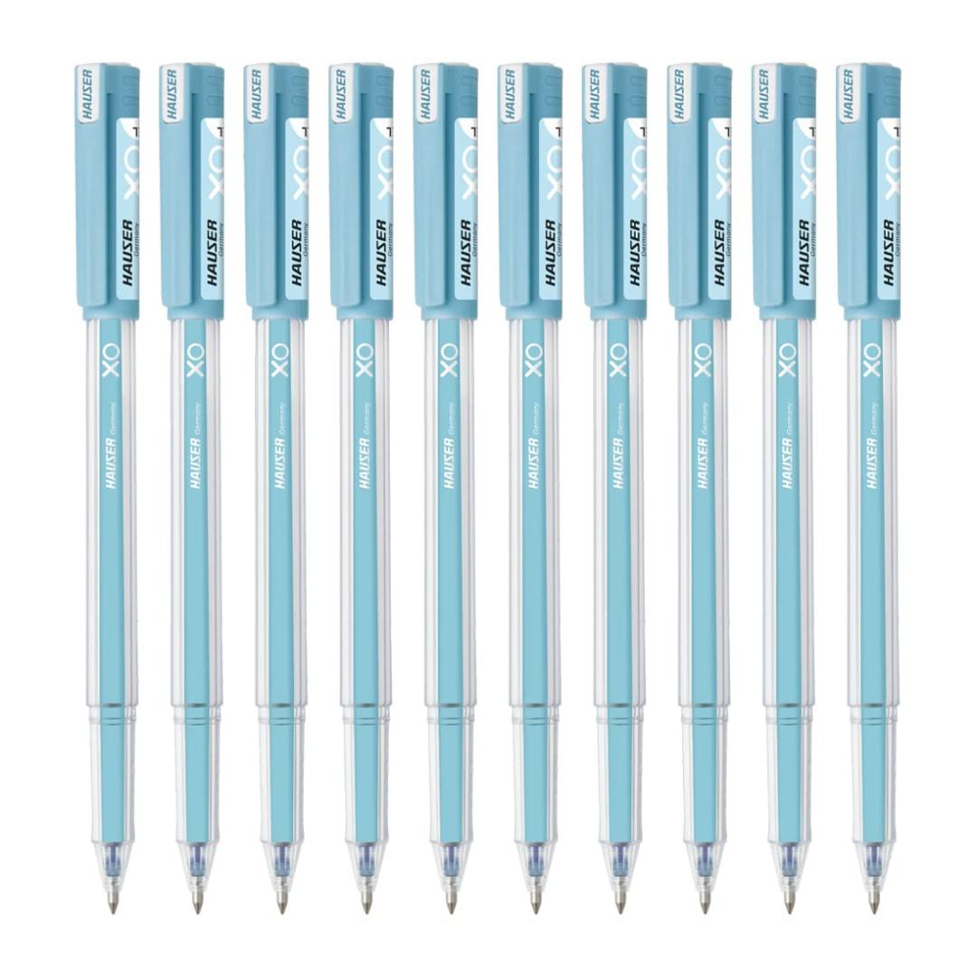 Hauser XO Jumbo Gel Pens | Blue Ink | Smooth Waterproof | Box Pack of 10