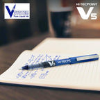 Pilot V5 Liquid Ink Roller Ball Pens | Extra Fine Tip | Blue Ink | Pack of 3