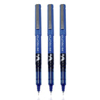 Pilot V5 Liquid Ink Roller Ball Pens | Extra Fine Tip | Blue Ink | Pack of 3