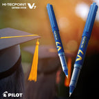 Pilot V7 Hi-Tecpoint Pens with Cartridge System | Blue & Black | Refillable Pack