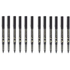 Pilot Hi-Techpoint V7 Pens | Black Ink | Fine Tip Smooth Writing | Pack of 5
