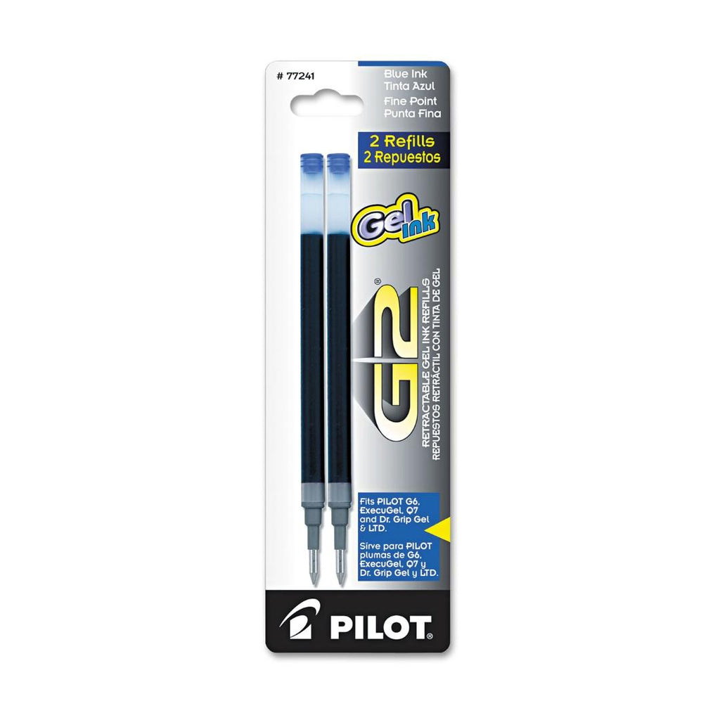 Pilot G2 Gel Ink Refills | Blue Ink | Fine Point | Smooth Writing | Pack of 2
