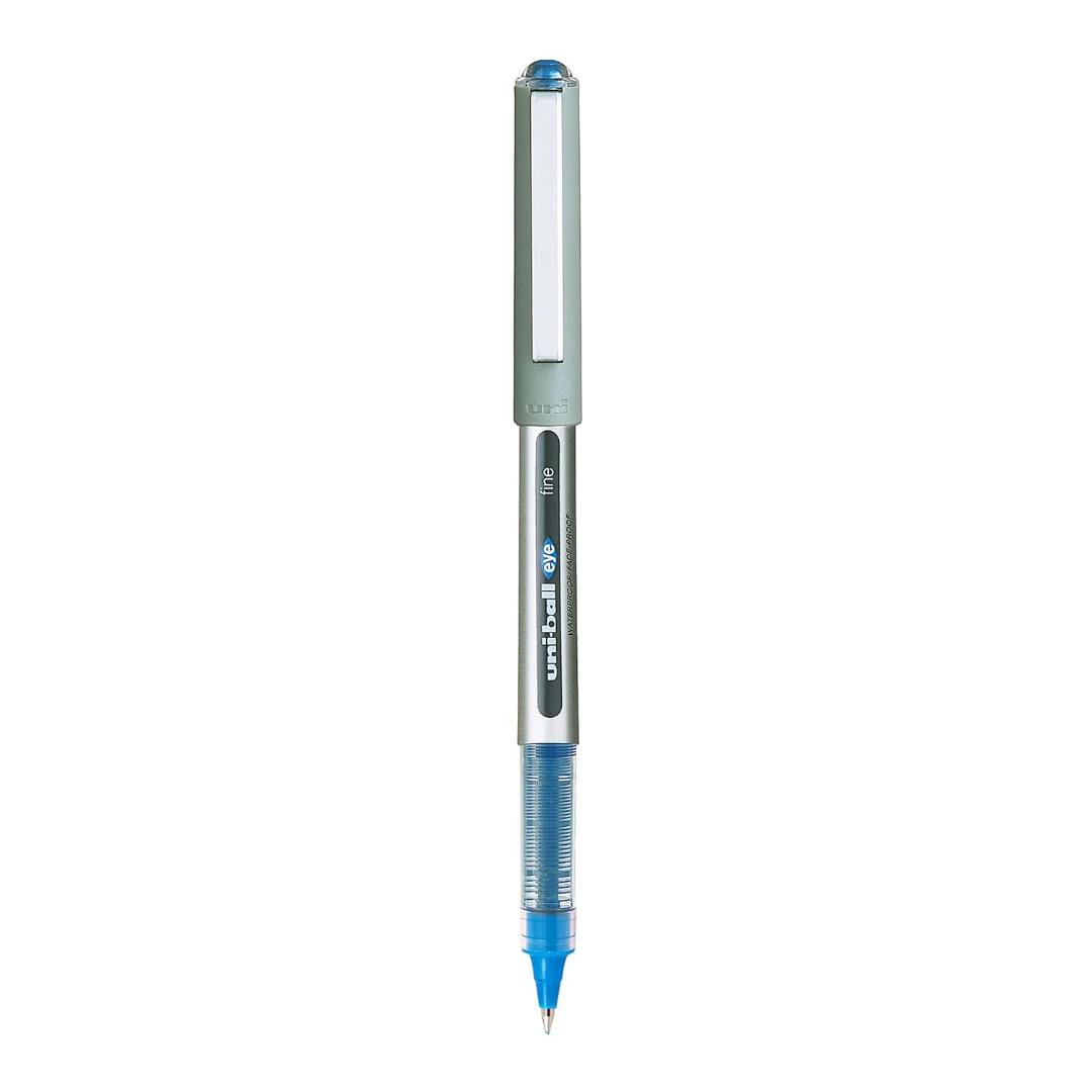 Uni-Ball Eye UB157 Roller Ball Pens | 0.7mm Fine Tip | Blue Ink | Pack of 3