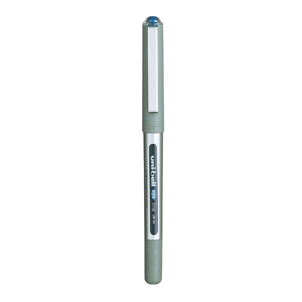 Uni-Ball Eye UB157 Roller Ball Pens | 0.7mm Fine Tip | Blue Ink | Pack of 3