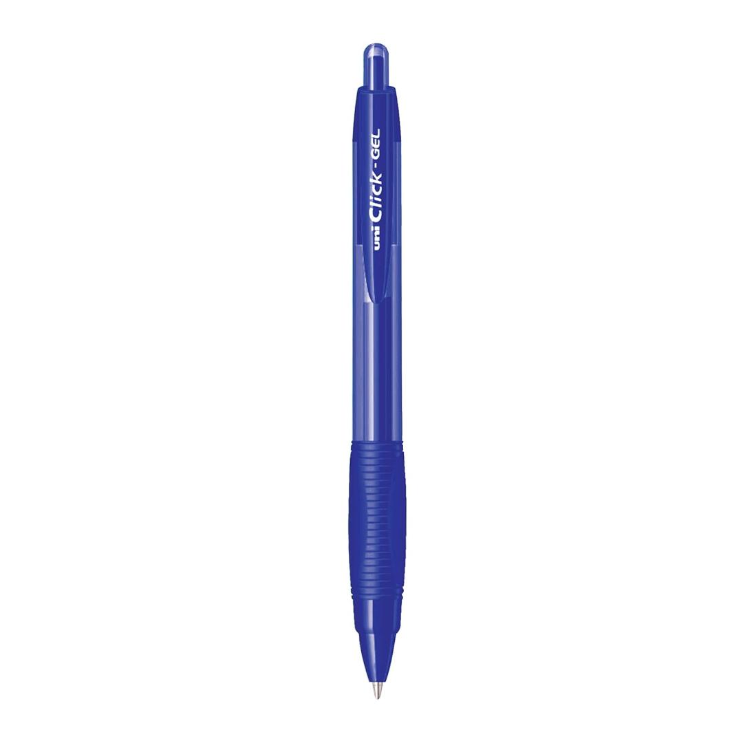 Uni-Ball Click Gel XSGR7 Pens | Blue Ink | Smooth Writing | Pack of 12