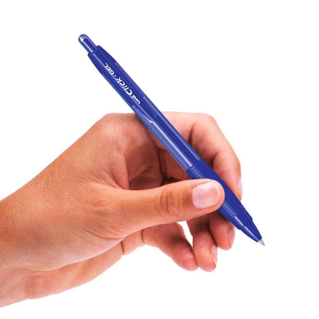 Uni-Ball Click Gel XSGR7 Pens | Blue Ink | Smooth Writing | Pack of 12