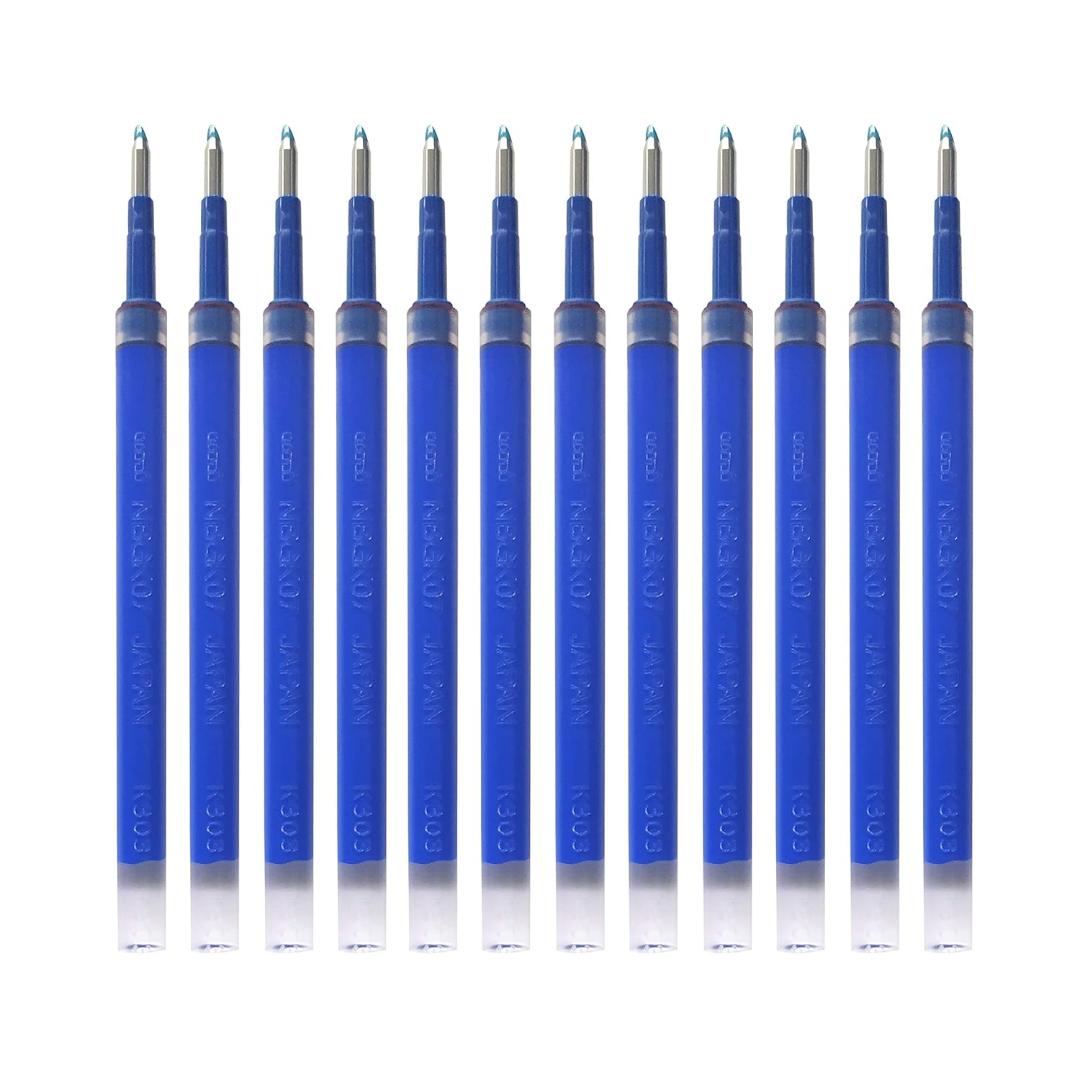 Uni-Ball NBGK-07 Gel Pen Refills | 0.7mm Fine Tip | Blue Ink | Pack of 12