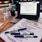 Uni-Ball Eye UB150 Roller Ball Pens | Micro Tip | Blue Ink | Pack of 3