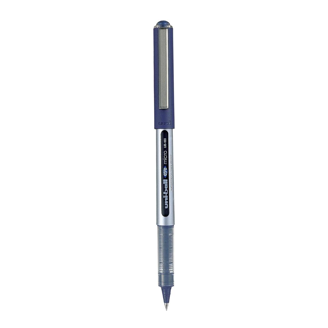 Uni-Ball Eye UB150 Roller Ball Pens | Micro Tip | Blue Ink | Pack of 3