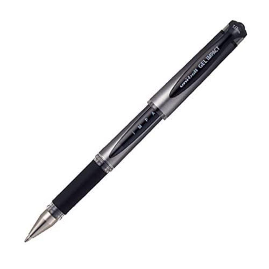 Uni-Ball Gel Impact UM-153S Pens  | Black Ink | Smooth Writing | Pack of 5