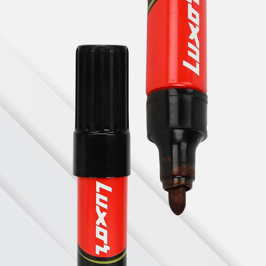 Luxor 960 Permanent Markers | Bright Red Ink | Durable | Box of 10