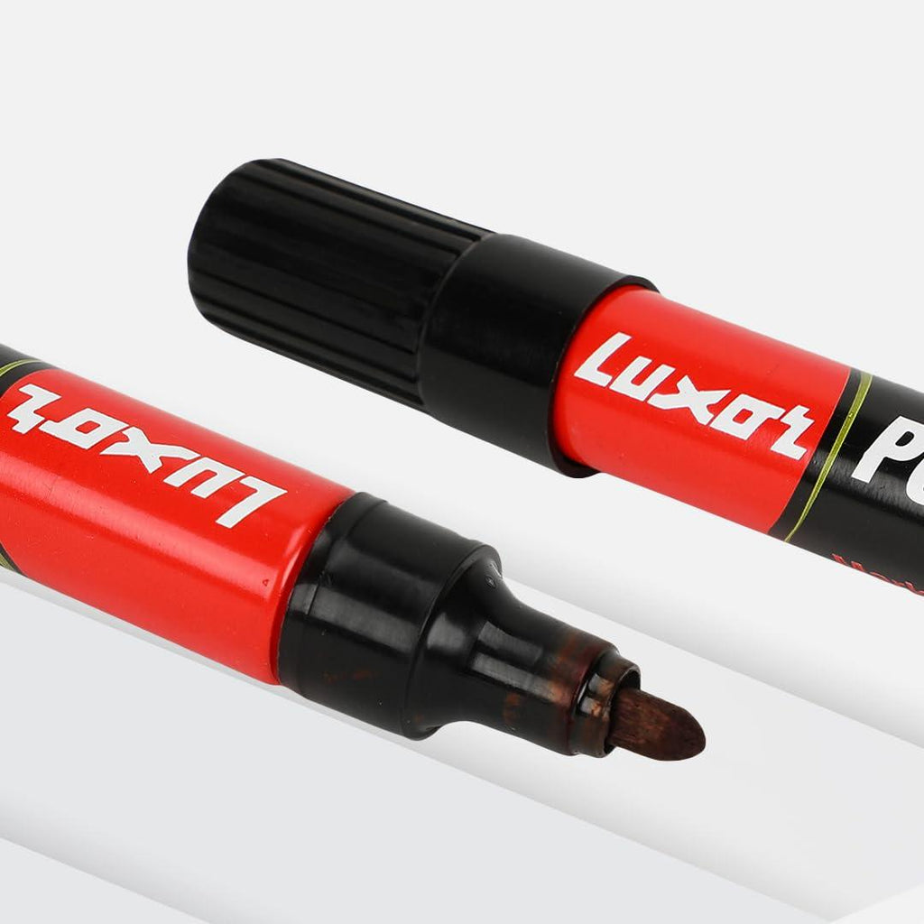 Luxor 960 Permanent Markers | Bright Red Ink | Durable | Box of 10