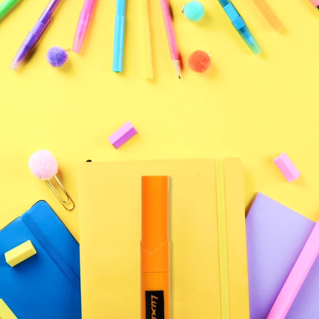 Luxor 999 N Super Chisel Markers | Multicolor | Broad & Precise Tip | Box of 10