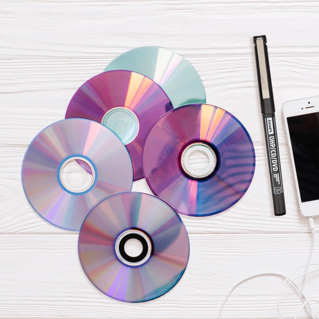 Luxor 969 OHP Fine Permanent Markers | Black Ink | Durable | Set of 5