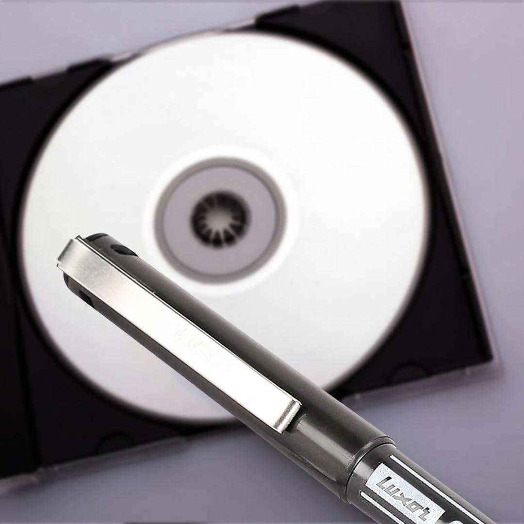 Luxor 969 OHP Fine Permanent Markers | Black Ink | Durable | Set of 5